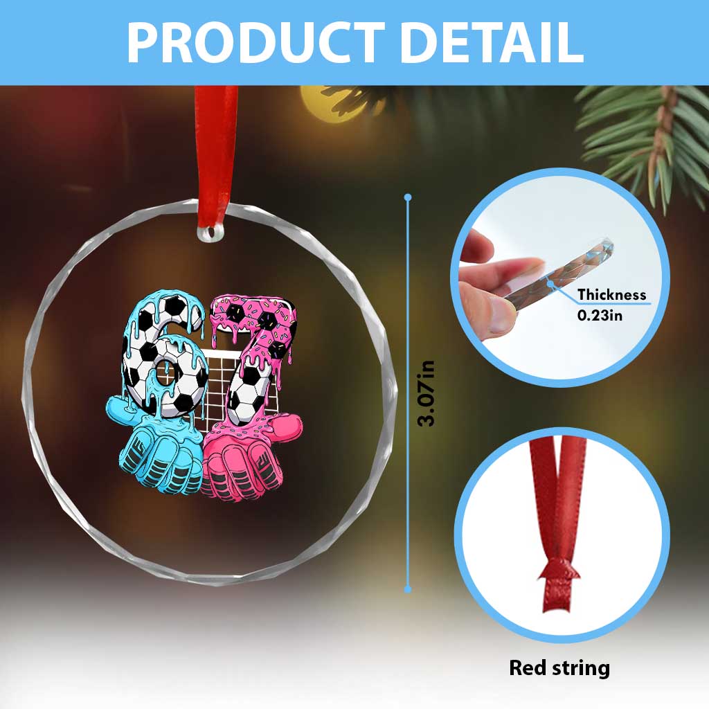 Drip Soccer Six Seven Meme Crystal Glass Ornament Funny Gen Alpha Slang TS12 Print Your Wear