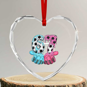Drip Soccer Six Seven Meme Heart Crystal Glass Ornament Funny Gen Alpha Slang TS12 Transparent Glass 3'' Heart Print Your Wear