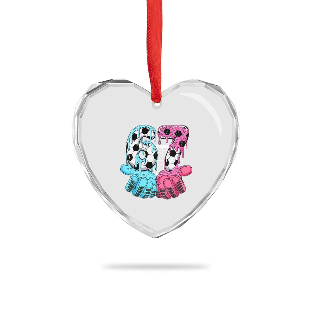 Drip Soccer Six Seven Meme Heart Crystal Glass Ornament Funny Gen Alpha Slang TS12 Print Your Wear