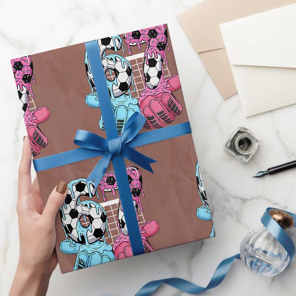 Drip Soccer Six Seven Meme Wrapping Paper Roll Funny Gen Alpha Slang TS12 Mocha Print Your Wear