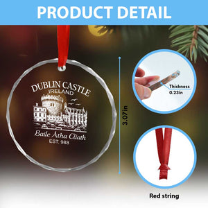 Dublin Castle Ireland Crystal Glass Ornament Baile Atha Cliath Ireland Travel Souvenir TS11 Print Your Wear