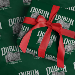 Dublin Castle Ireland Est 988 Travel Souvenir Wrapping Paper Roll TS11 Green Print Your Wear