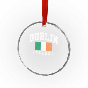 Dublin Ireland Flag Irish Retro Throwback Sports Design Crystal Glass Ornament TS11 Print Your Wear