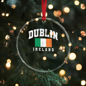 Dublin Ireland Flag Irish Retro Throwback Sports Design Crystal Glass Ornament TS11 Print Your Wear