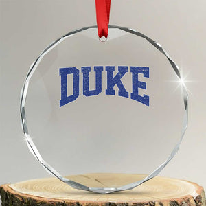 Duke Bold Script Name Sports Fans Crystal Glass Ornament TS11 Transparent Glass 3'' Circle Print Your Wear