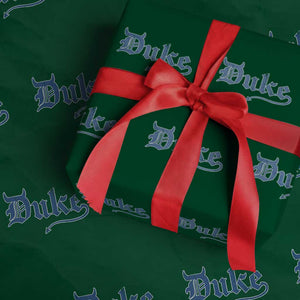 Duke Gothic Throwback Wrapping Paper Roll Game Day for Sports Fan TS11 Green Print Your Wear