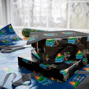 Dumpster Fire Christmas Wrapping Paper Roll Funny It's Fine I'm Fine Everything Is Fine TS11 Black Print Your Wear