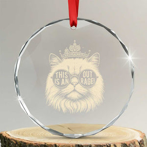 Dungeon Cat This Is An Outrage Crystal Glass Ornament Funny Princess Kitten TS11 Transparent Glass 3'' Circle Print Your Wear