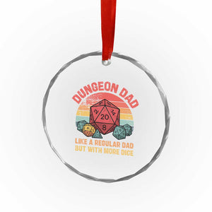 Dungeon Dad Like A Regular Dad But With More Dice Crystal Glass Ornament RPG Father Gamer TS11 Print Your Wear