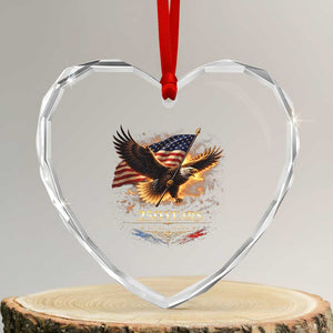 Eagle 250 Anniversary Usa Heart Crystal Glass Ornament 1776 2026 Patriotic 4th Of July 250 Year American Flag TS10 Transparent Glass 3'' Heart Print Your Wear