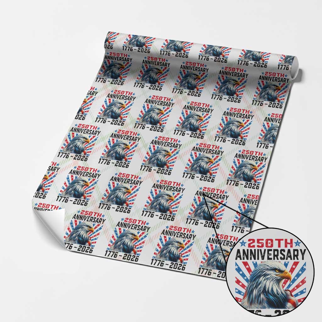 Eagle Flag America 250 Wrapping Paper Roll 1776-2026 250th Birthday TS10 Christmas Plaid Print Your Wear