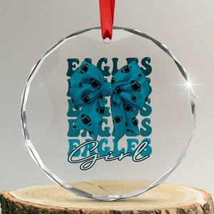 Eagle Girls Coquette Bow Retro Vintage Crystal Glass Ornament TS02 Transparent Glass 3'' Circle Print Your Wear