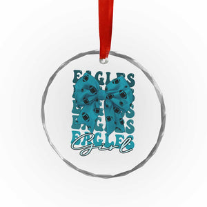 Eagle Girls Crystal Glass Ornament Midnight Green Coquette Bow Retro Vintage - Print Your Wear