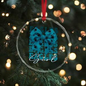 Eagle Girls Crystal Glass Ornament Midnight Green Coquette Bow Retro Vintage - Print Your Wear