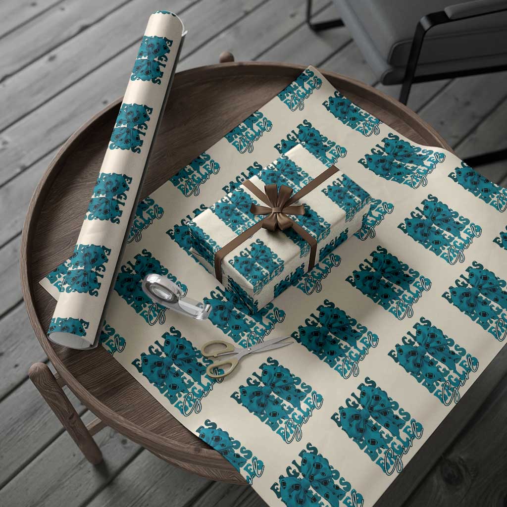 Eagle Girls Wrapping Paper Roll Midnight Green Coquette Bow Retro Vintage TS02 Beige Print Your Wear