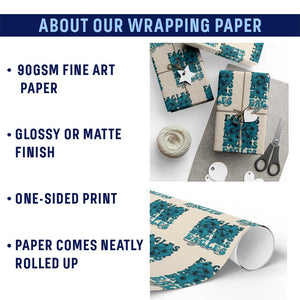 Eagle Girls Coquette Bow Retro Vintage Wrapping Paper Roll TS02 Print Your Wear
