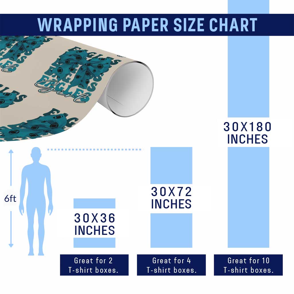 Eagle Girls Coquette Bow Retro Vintage Wrapping Paper Roll TS02 Print Your Wear