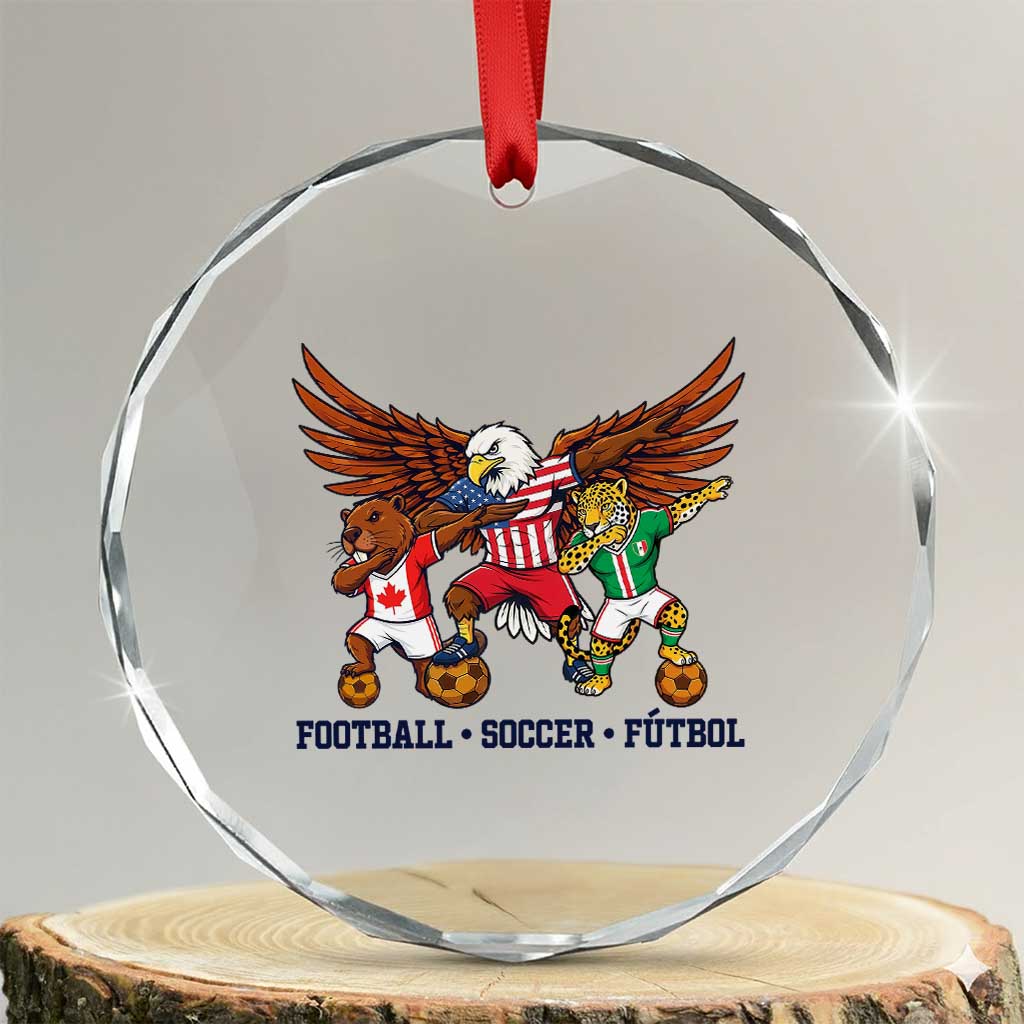 Eagle Jaguar Beaver 2026 Football Crystal Glass Ornament Supporters Gift Idea TS12 Transparent Glass 3'' Circle Print Your Wear