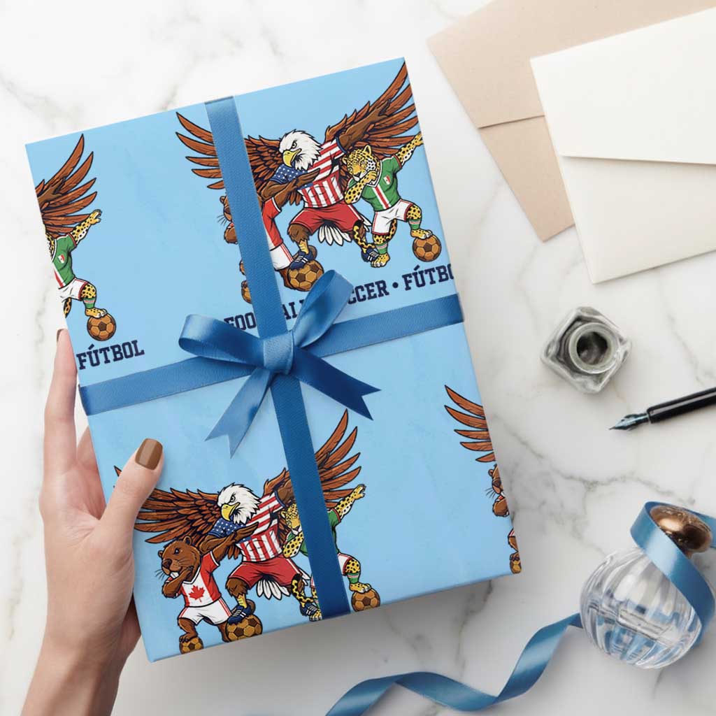 Eagle Jaguar Beaver 2026 Football Wrapping Paper Roll Supporters Gift Idea TS12 Light Blue Print Your Wear