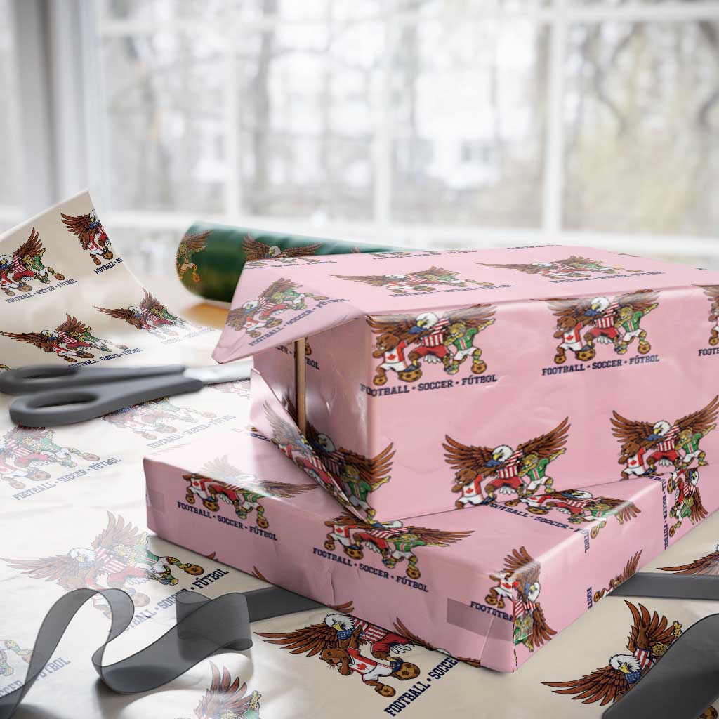 Eagle Jaguar Beaver 2026 Football Wrapping Paper Roll Supporters Gift Idea TS12 Light Pink Print Your Wear