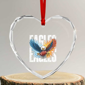 Eagles Football Heart Crystal Glass Ornament Patriotic Eagle American Flag Gift TS12 Transparent Glass 3'' Heart Print Your Wear