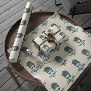 Eagles Girl Wrapping Paper Roll Messy Bun Funny Sports Fan Team TS02 Beige Print Your Wear