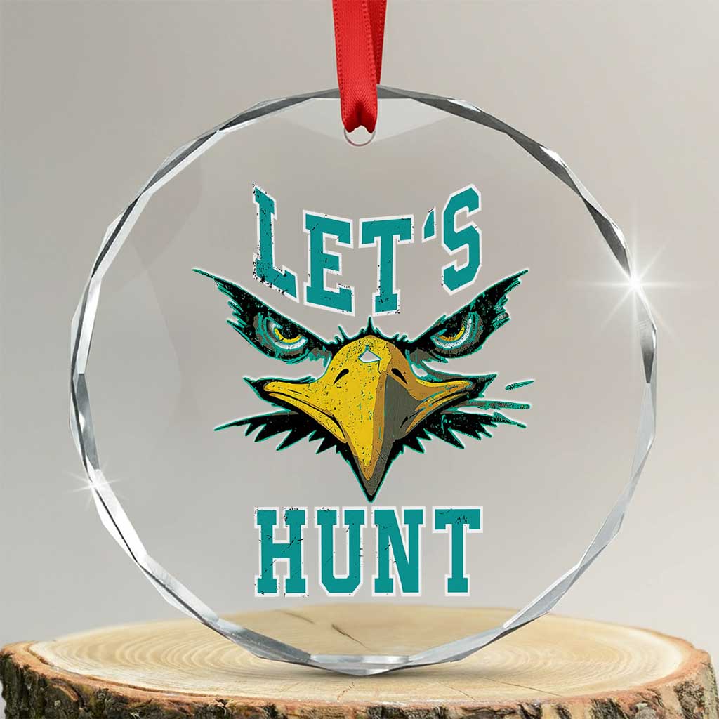 Eagles Inspirational Crystal Glass Ornament Green Birds Let's Hunt TS02 Transparent Glass 3'' Circle Print Your Wear