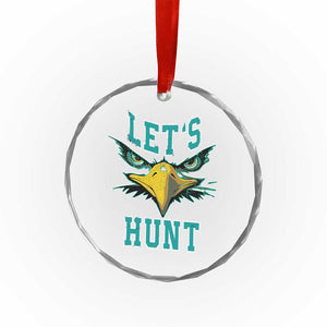 Eagles Inspirational Crystal Glass Ornament Green Birds Let's Hunt - Print Your Wear