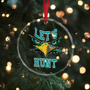 Eagles Inspirational Crystal Glass Ornament Green Birds Let's Hunt - Print Your Wear