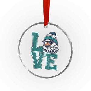 Eagles Inspirational Crystal Glass Ornament LOVE Cool Eagle Lover Vintage - Print Your Wear
