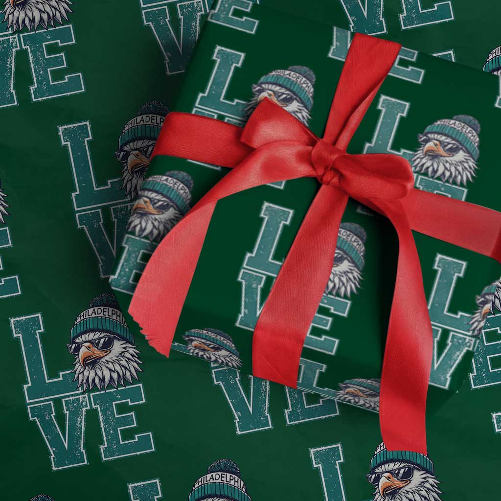 Eagles Inspirational Wrapping Paper Roll LOVE Cool Eagle Lover Vintage TS02 Green Print Your Wear
