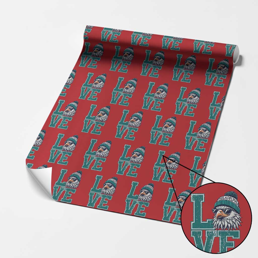 Eagles Inspirational Wrapping Paper Roll LOVE Cool Eagle Lover Vintage TS02 Red Print Your Wear