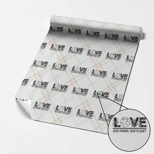 Earth Day 2026 Wrapping Paper Roll Our Power Our Planet TS12 Christmas Plaid Print Your Wear