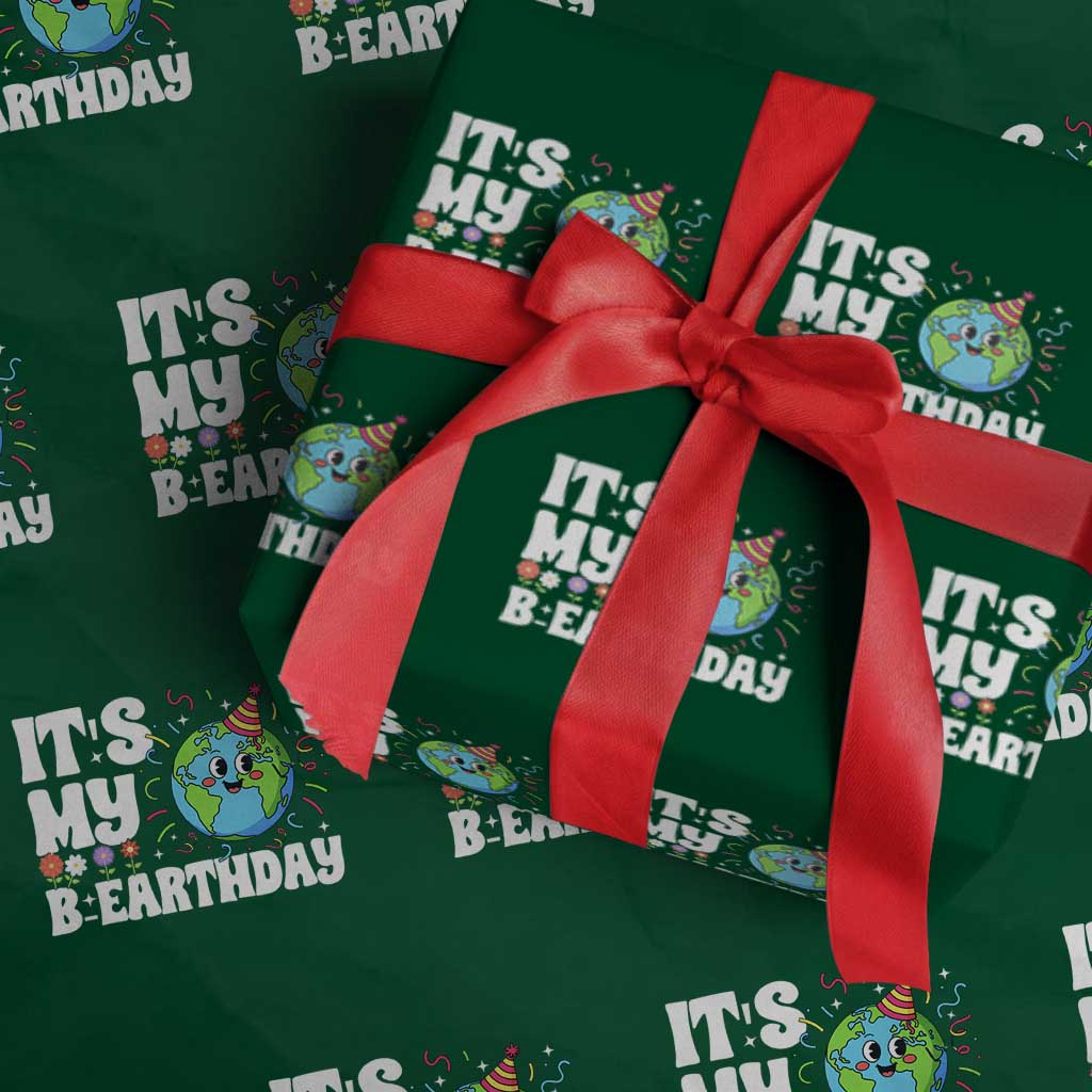 Earth Day Birthday Wrapping Paper Roll April 22 Nature Lover Eco Birthday Party Gift TS14 Green Print Your Wear