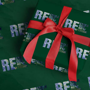 Earth Day Wrapping Paper Roll Recycle Reuse Renew Rethink TS14 Green Print Your Wear