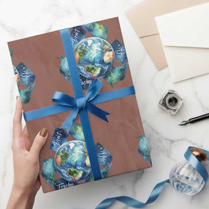 Earth Day Dont Be Trashy Wrapping Paper Roll Environmental Awareness Gift TS12 Mocha Print Your Wear