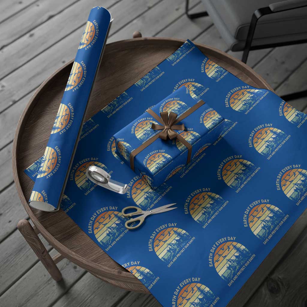 Earth Day Everyday Wrapping Paper Roll Save And Protect Our Earth TS12 Blue Print Your Wear