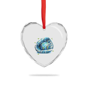 Earth Day Heart Crystal Glass Ornament Funny Baseball Ice Cream Drip Glove Eco Friendly TS14 Print Your Wear
