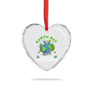 Earth Day Is Every Day Heart Crystal Glass Ornament Now More Than Ever TS02 Print Your Wear