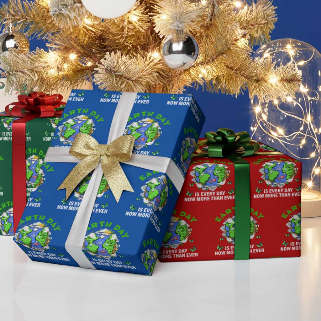 Earth Day Is Every Day Wrapping Paper Roll Now More Than Ever TS02 Print Your Wear