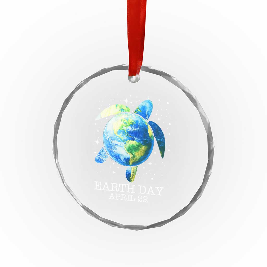 Earth Day Sea Turtle Crystal Glass Ornament Restore Earth Save The Planet TS02 Print Your Wear