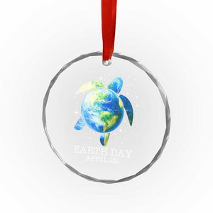 Earth Day Sea Turtle Crystal Glass Ornament Restore Earth Save The Planet TS02 Print Your Wear