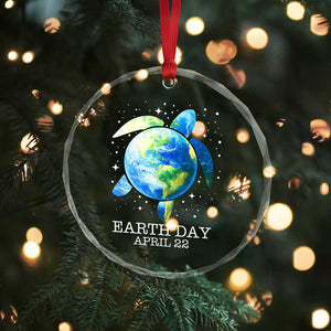 Earth Day Sea Turtle Crystal Glass Ornament Restore Earth Save The Planet TS02 Print Your Wear