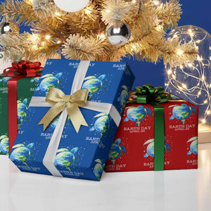 Earth Day Sea Turtle Wrapping Paper Roll Restore Earth Save The Planet TS02 Print Your Wear