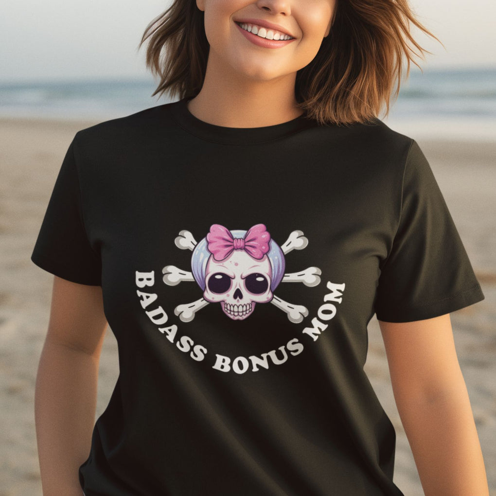 Funny Stepmom T Shirt Badass Bonus Mom TS02 Printyourwear