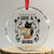 Easily Distracted By Cats And Books Crystal Glass Ornament Funny Book Kitty Lover TS12 Transparent Glass 3'' Circle Print Your Wear