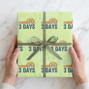 Easter A Lot Can Happen in 3 Days Wrapping Paper Roll Retro Religious Easter Christian TS10 Lime Print Your Wear