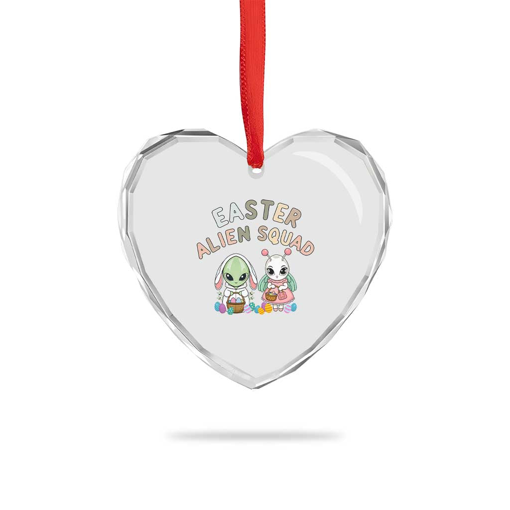 Easter Alien Squad Heart Crystal Glass Ornament Funny UFO Lover Gift TS12 Print Your Wear