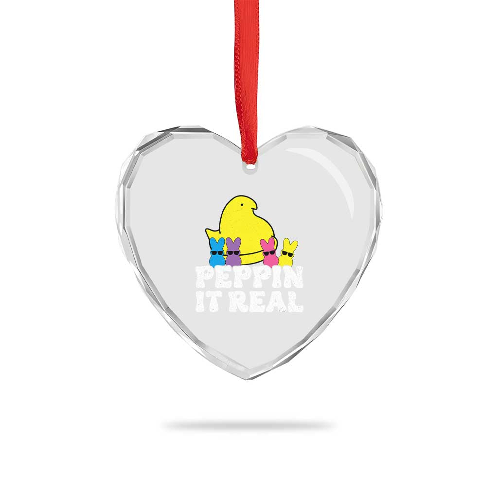 Easter Bunny Heart Crystal Glass Ornament Peepin It Real Rabbit Candy Easter TS10 Print Your Wear