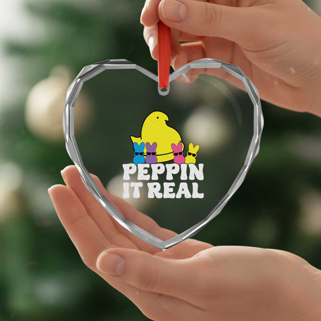 Easter Bunny Heart Crystal Glass Ornament Peepin It Real Rabbit Candy Easter TS10 Print Your Wear